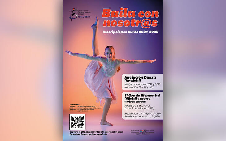 El Conservatorio de Danza de Benidorm abre el 20 de mayo las inscripciones para el curso 2024-25
